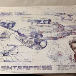 Vintage 1995 Star Trek U.S.S. Enterprise NCC-1701A Ltd Edition Poster - AMT/ERTL