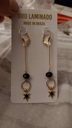 Aretes de oro laminado
