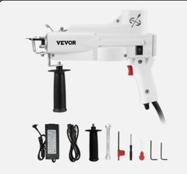 VEVOR Rug Tufting Gun with Tufting Cloth, 2 in 1 Cut & Loop Pile Electric Carpet Weaving Flocking 5-50 Stitches/sec High Speed Making Tools Rug Machin
