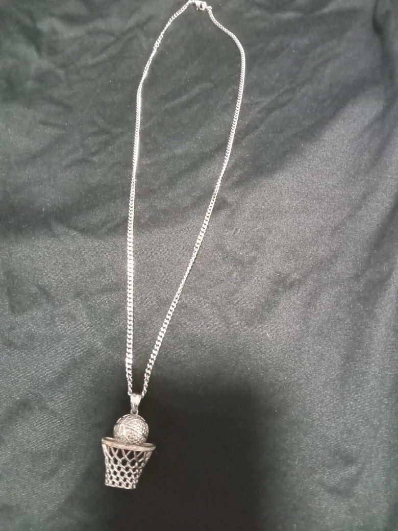 Necklace Basketball Charm