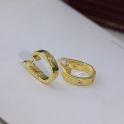 Single diamond earrings, earrings