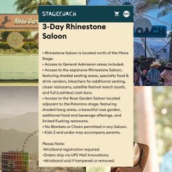 Stagecoach Rhinestone Saloon pass