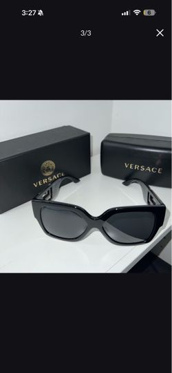 Versace Black Oversized Sunglasses