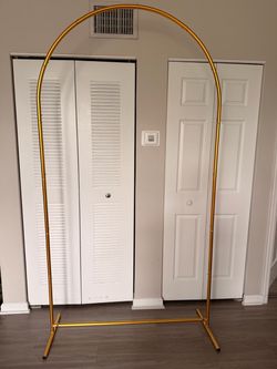 ATR ART to REAL 88x46inch Balloon Arch Stand,Metal Backdrop Stand,Wedding Arbors for Ceremony,Gold