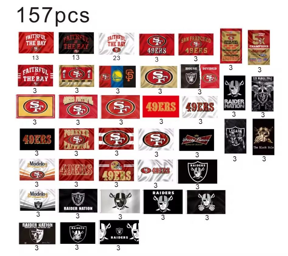SAN FRANCISCO 49ERS NEW 3X5FT POLYESTER FLAG BANNER NINERS