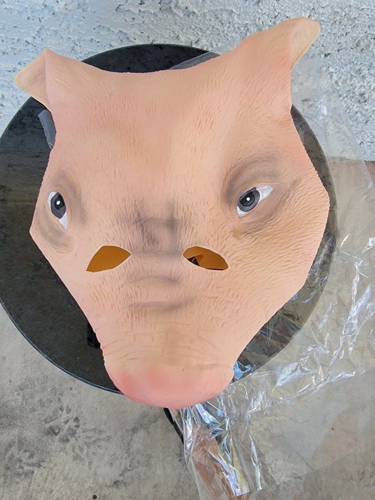 Wild boar pig halloween latex mask new