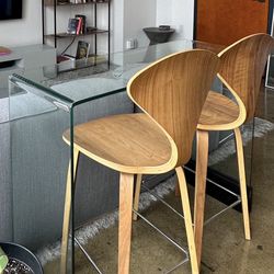 Wooden stools - Pair 