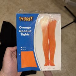 Spirit Orange Opaque Tights
