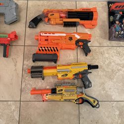 Large Collection Nerf & Hasbro Toy Guns, Weapons & Clips