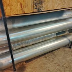 HVAC ducting 8" mostly, elbows, T duct, and heater vents 