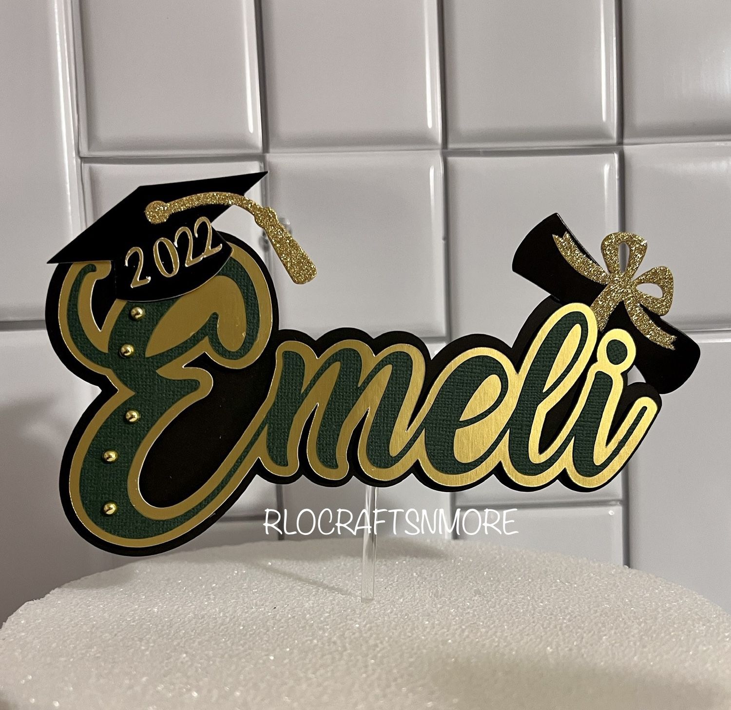 Personalized Graduation Cake Topper