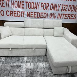 Sectional Sofa With Storage And Pullout Bed Brand New In Box 