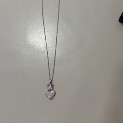 Crowned in Love Pavé Heart Necklace 