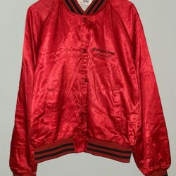 Chalk Line Red Bomber Snap On Tools Denver Team Long Sleeve Eagle Jacket Size XL