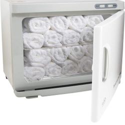 ForPro Professional Collection Premium Hot Towel Warmer, 23L Extra Large Capacity, Two Stainless Steel Racks, White