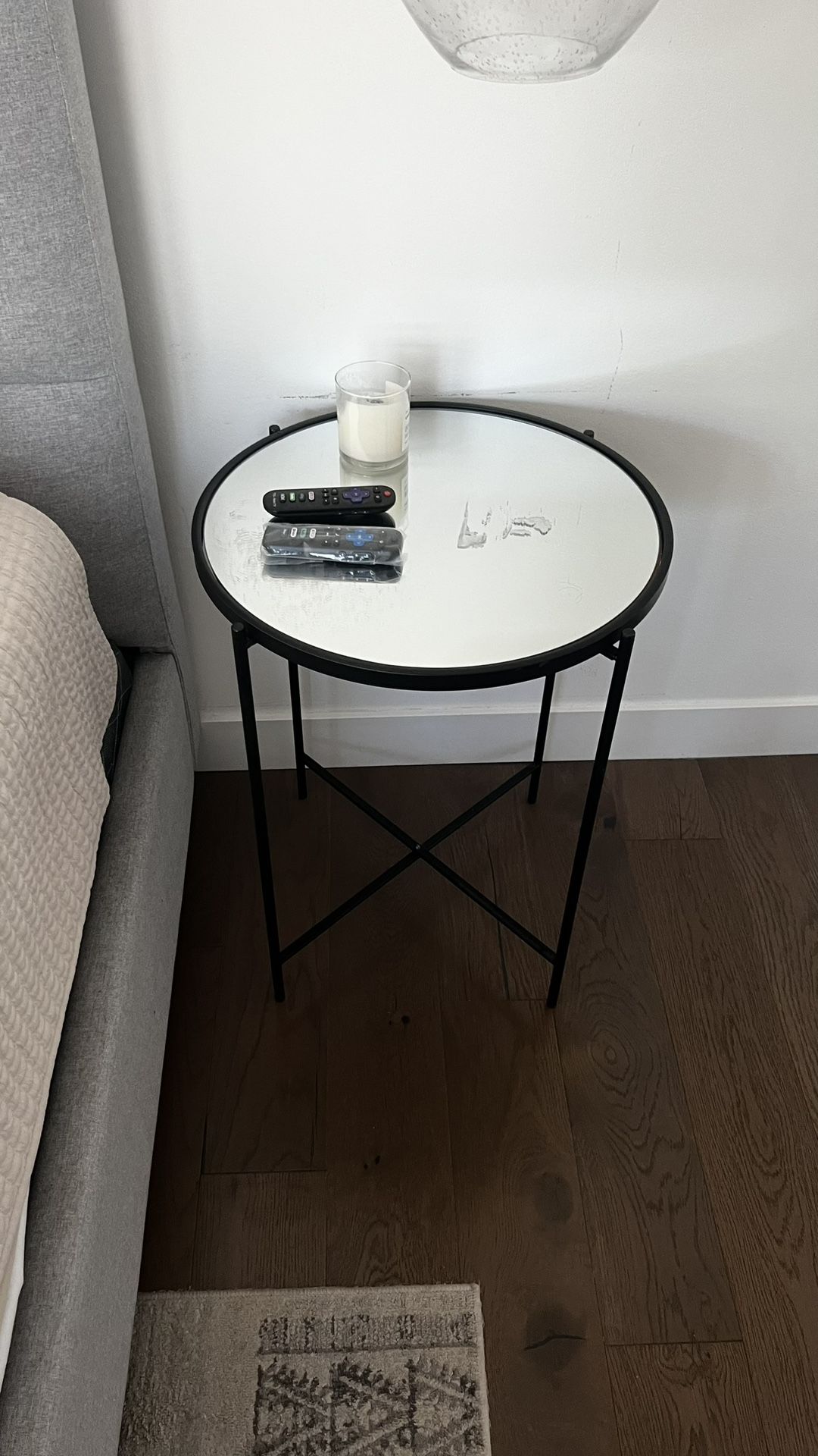 Mirrored end table