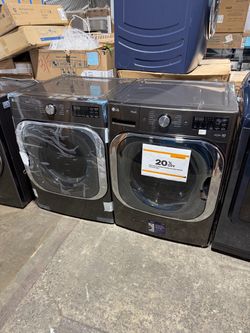28” new Lg front load washer dryer stackble electric