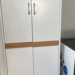 White Cabinet 71”x2f x14.5” D