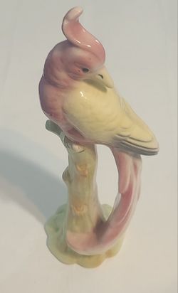 10" Vtg Pottery COCKATOO