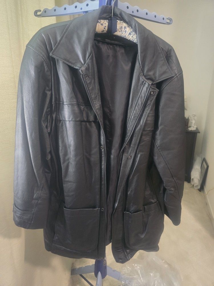 Leather Jacket Medium- 34" long