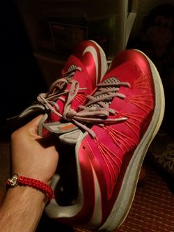 LeBron 10s lows, university red size 12