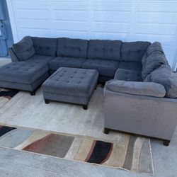 Sectional Sofa Free Delivery U Shaped Couch Ottoman