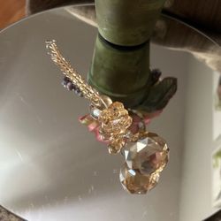 Pretty! Crystal Amber Color Sun Catcher !!!