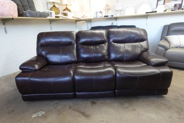 Ridgewin Leather Power Reclining Sofa Couch