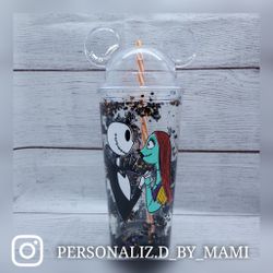 Handmade snow globe tumbler