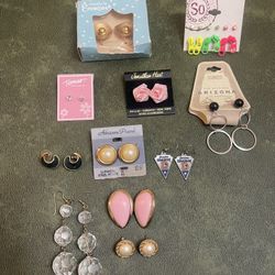 Lot Of Earrings Including Vintage & Sterling Silver