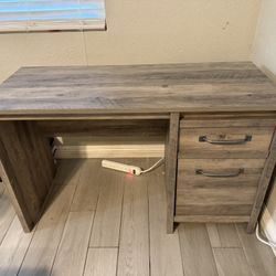 Computer desk with storage. 