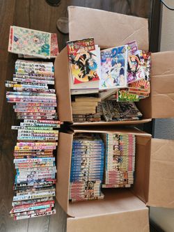 Two boxes of Japanese Magna Books