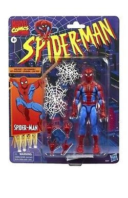 cel shaded retro spiderman marvel legends