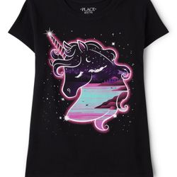Children’s Place Girls Unicorn Graphic Tee 10/12 NEW