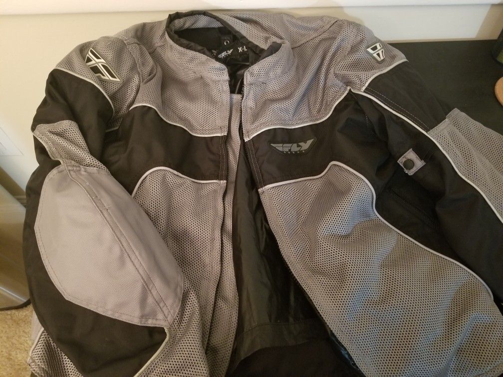 Men's Motorcycle Jacket XL Grey