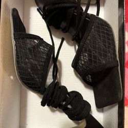 Mesh Black Heels