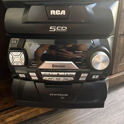 RCA 5 CD Changer Stereo w/ Bluetooth FM/AM Radio & Aux