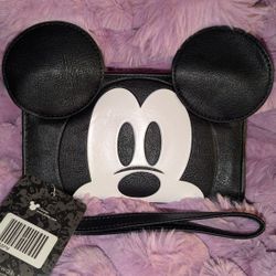 Disney Mickey Mouse 90 Years True Original 3D Cell Phone Wristlet Wallet -scuff
