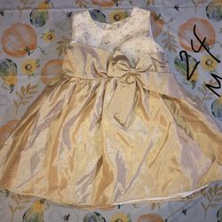 Girl Gold Dress 