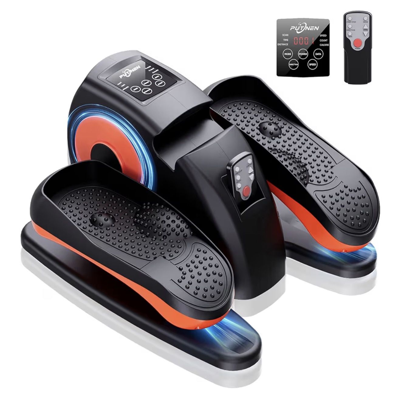 Under Desk Elliptical Machine, Electric Elliptical Leg Exerciser for Seniors with 12 Adjustable, Portable Quiet Elliptical Exercise Machine, Seated Pe