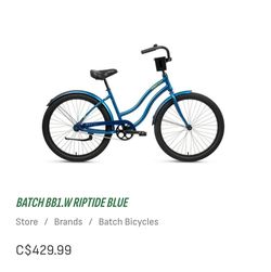 BATCH BB1 Riptide Blue Cruiser mountain bike $200