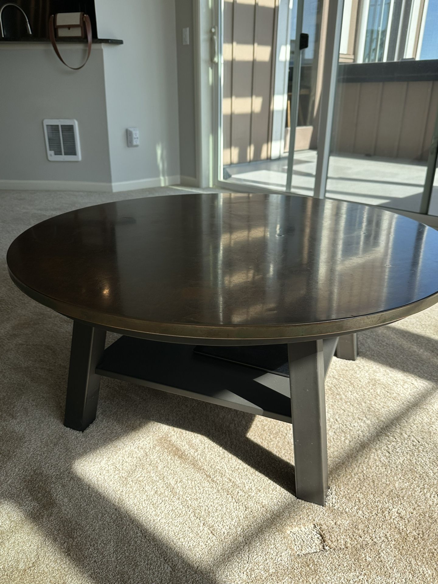 Ethan Allen “Sherman” Copper Top Coffee Table