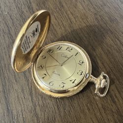 Colibri Quartz Pocket Watch Gold Plated 