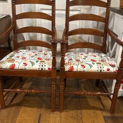 2 Maple Vintage Arm Chairs/. High End