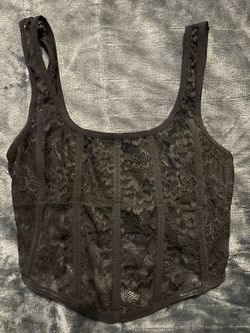 Garage Clothing Black Lace Cropped Corset