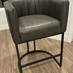 2 Leather Counter Stools 26 Inch