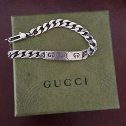 Gucci Mens Silver Bracelet