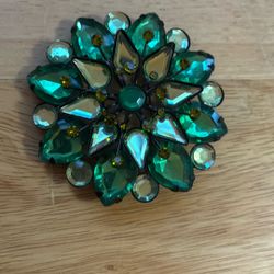 Vintage Rhinestone Flower Brooch