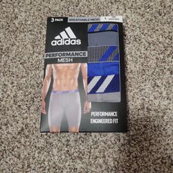 New Adidas Performance Mesh Underwear L Long Boxer Briefs 