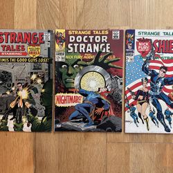 Silver Age Strange Tales 138 164 167 Marvel 3 Comic Book Lot 1(contact info removed) 1968